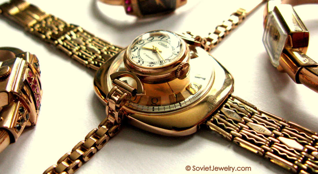 советские золотые часы