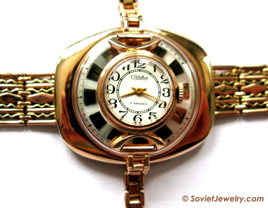 советские золотые часы